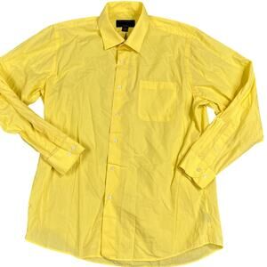 Men's Yellow Size Large 16-16.5  34/35   Alexander Julian COLOURS   EUC